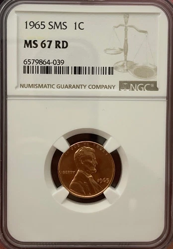 1965 SMS US Lincoln Memorial Penny • Graded By NGC - MS 67 RED