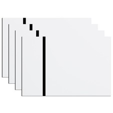 Double Color Acrylic Sheet (8" x 12", 200 * 300 mm, 4 Pieces)-White/Black