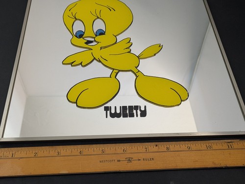 ESPEJO CARNAVAL VINTAGE TWEETY BIRD AÑOS 70’S 80’S 12”x12” - Imagen 2 de 9