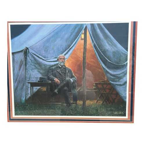 Vintage Civil War Print The Loneliness of Command (Signed by Mort Kustler) - Picture 3 of 14
