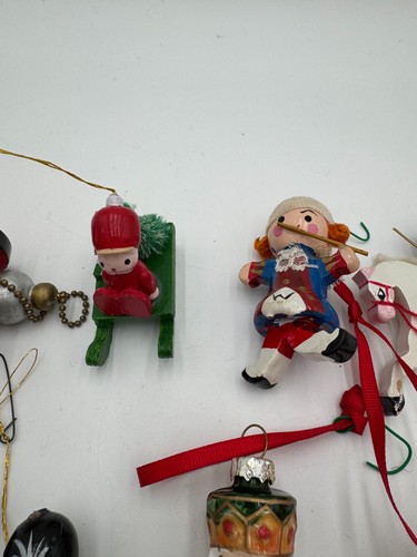 7 anciens ornements de Noël soldats casse-noisette pinces à linge en bois et autres - Photo 5/12