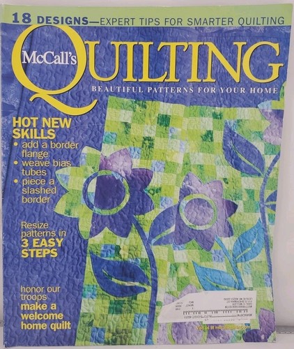 McCalls Quilting Magazine Sewing Patterns August 2006 18 Quilt Patterns - Picture 1 of 5