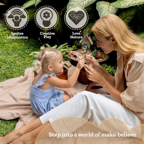 Solar Fairy Garden Kit – Light‑Up Fairy House with Mini Outdoor Accessories - Picture 7 of 9