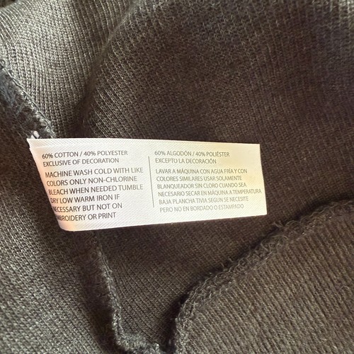 U.S. Polo Assn. XS black heather long sleeve 1/4 zip flatback sweatshirt jacket - Picture 10 of 10