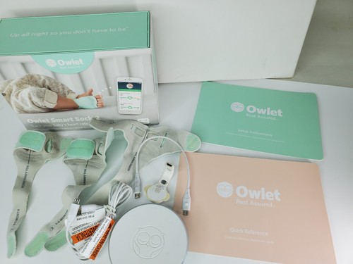 Owlet Smart Sock 0-18 Monate Bluetooth verfolgt Herzfrequenz & Blutsauerstoffgehalt