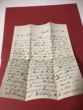 1860 Handwritten Letter to Brother , Elsmore & Forster Co.Staffordshire, England