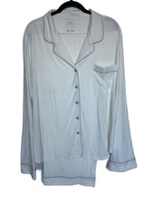 Cozy Earth Bamboo Stretch-Knit Pajama Set Longsleeve Pant Size XXXL New White