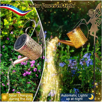Solar Watering Can Light Fairy Garden Outdoor Kettle Fairy Yard Christmas decor⭐ 6