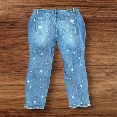 Judy Blue Los Angeles Damen Jeans 24W Boyfriend Fit JB88553 Sternenmuster - Bild 3 von 9