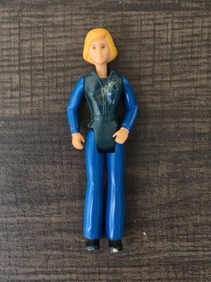 Vintage Tonka Play People Action Figure Woman Female Blue Outfit (1979)
