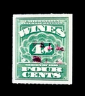 US Stamp - 1916 Series Wine Tax Revenue 4c Used Sn RE62 r29