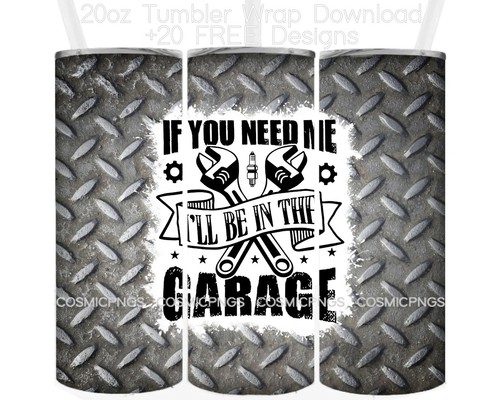 Vaso aislado de viaje If You Need Me I'll Be In The Garage de 20 oz para él - Imagen 2 de 3