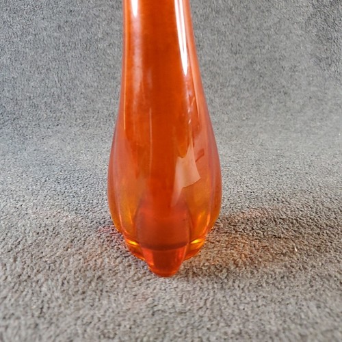 VTG Viking Smooth Amberina Swung Bud Glass Vase Mid Century Modern MCM 12 1/4” - Picture 11 of 24