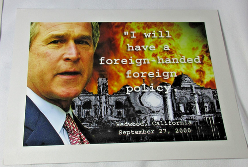 Trailer Park Creations 3 seltene George W Bush politische schwarze Grußkarten NEU - Bild 4 von 8