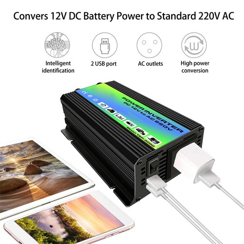 300W 12V To 220V ABS With Dual USB Ports Modified Wave Inverter - Picture 21 of 24