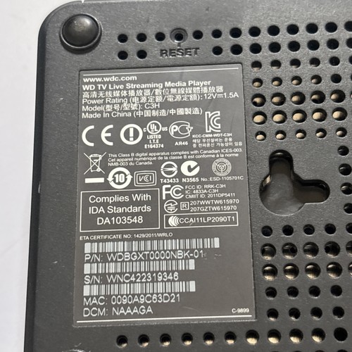 Western Digital WD TV Live Streaming Media Player C3H - Picture 7 of 11