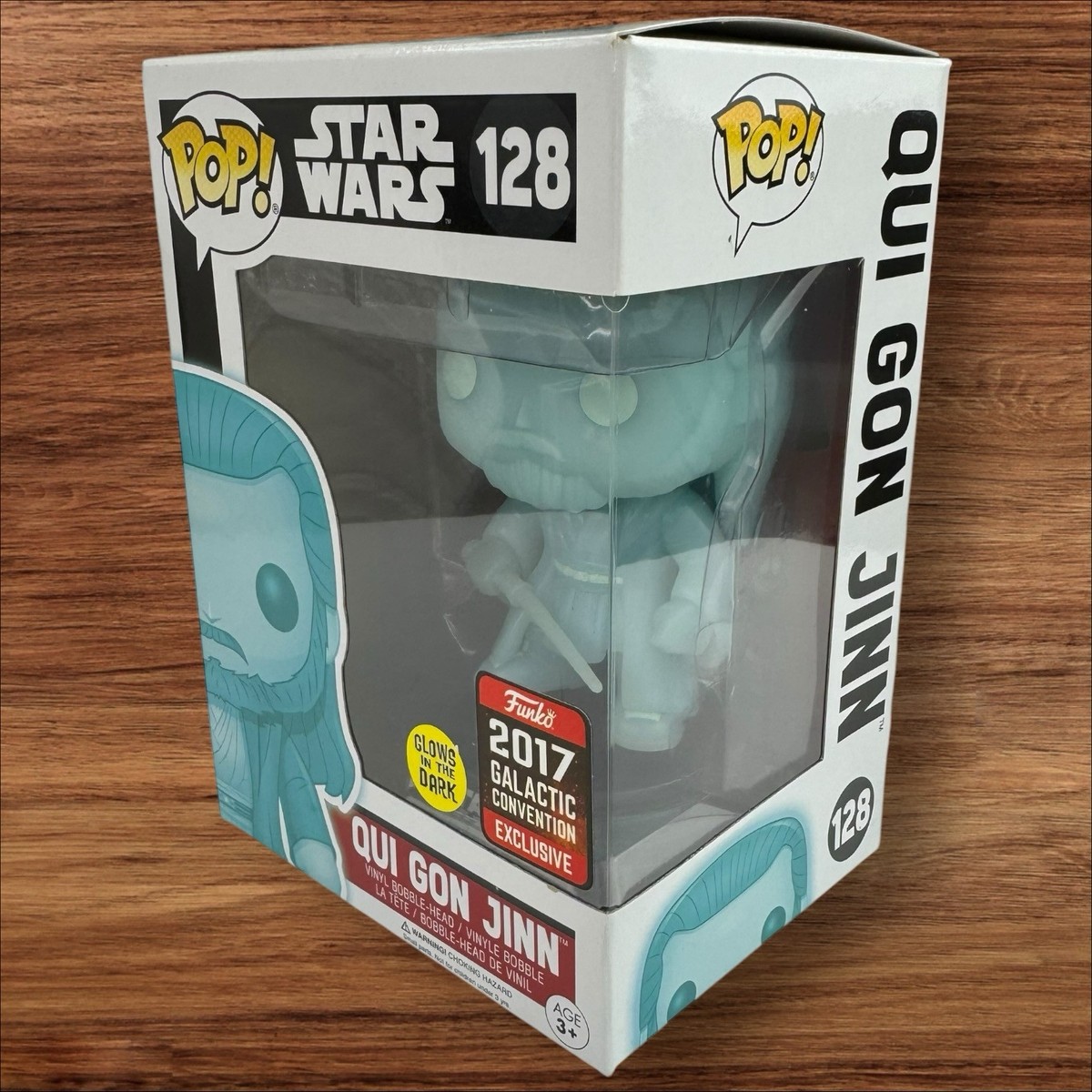 Funko Pop Star Wars Qui Gon Jinn 128 Holographic Exclusive