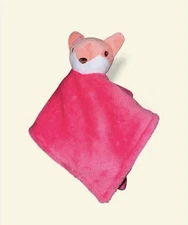 HTF DTU Inc Pink Fox Baby Lovey Blanket Security 2023