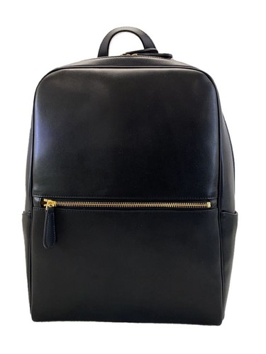 Somes Saddle Backpack/Leather/Blk/Plain 4801