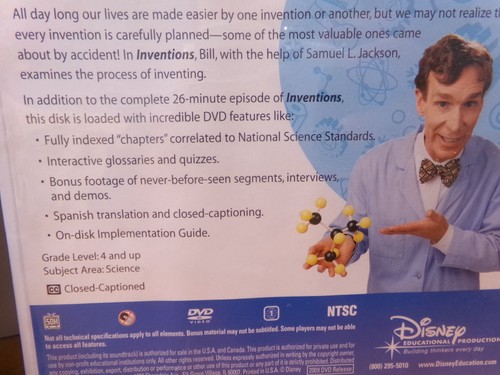 COOL VINTAGE DVD DISNEY BILL NYE THE SCIENCE GUY FOOD WEB, INVENTIONS & PLANETS - Imagen 7 de 12