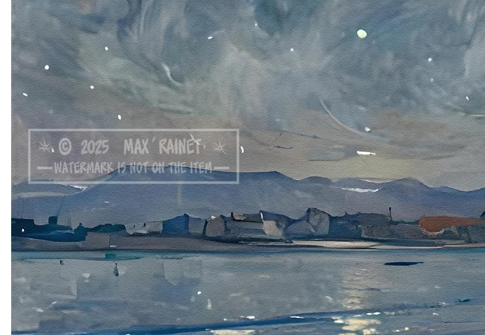 Night Ice Oxnard Sheeted Farm Fields 2025 Max Rainet * Frame Worthy * Art Print - Image 4 of 4