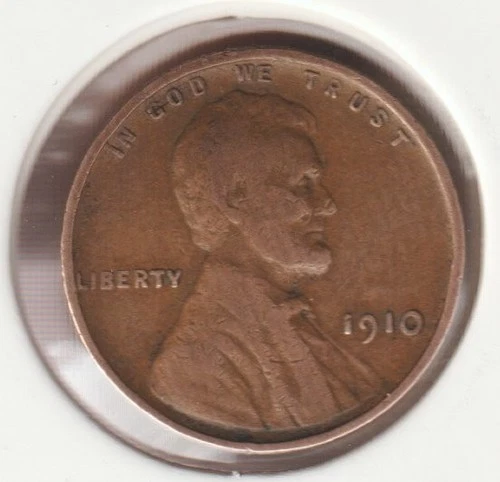 116 Year Old Collectible 1910 US Lincoln Wheat Penny Collectors Collection Coin