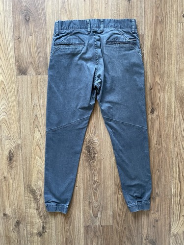 Oakley Chino Trousers Mens W33 L29 Grey Cuffed Slim Stretch Jeans Y2K VTG - Picture 2 of 9