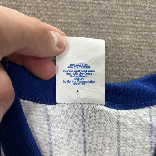 VTG Majestic MLB Chicago Cubs Pinstriped Baseball Jersey Shirt Men’s Size XL EUC - Picture 4 of 9