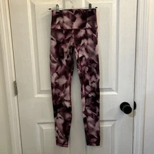 Lululemon Women's Leggings, Size 2, Purple Blossom Alpine White Print
