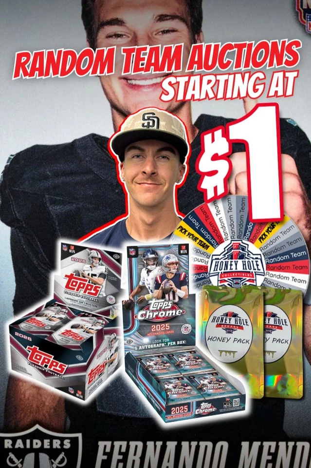 FOOTBALL BREAKS, 26 Flagship Jumbo, 25 Topps Chrome & Honey Packs at $1!