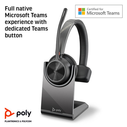 Poly Voyager 4310-M Microsoft Teams Certyfikowany zestaw słuchawkowy ze stojakiem ładującym - Zdjęcie 8 z 8