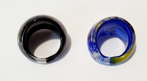 2 Pfund - Kunsthandwerk Glas Schmuck Konvolut Millefiori / Murano Dichroitisch! - Bild 9 von 10
