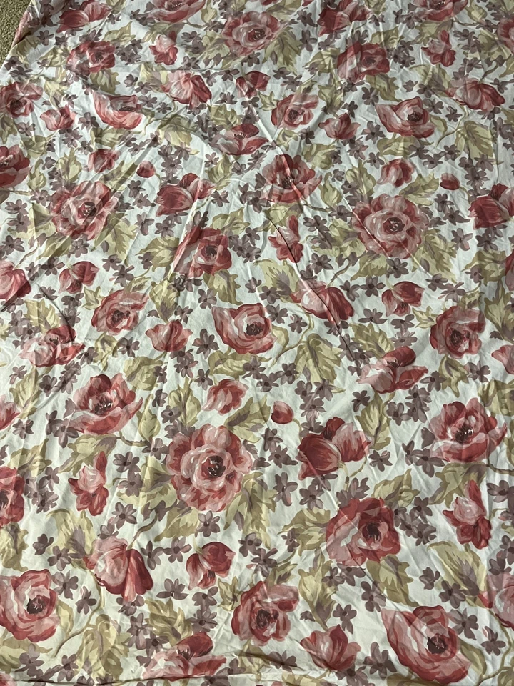 Eddie Bauer HOME cottage Rose floral pink Lot Queen duvet & 2 Standard Shams - Image 2 of 4