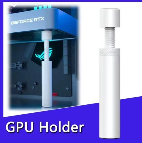 GPU Support Bracket Stand Prop | Graphics Card Holder Anti-Sag Mount LARGE WHITE