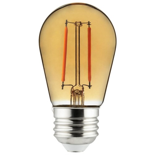 SUNLITE LED S14 Amber 2W 120V E26 Medium Base DImmable Bulb - Picture 1 of 2