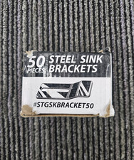 QTY 100 STEEL SINK BRACKETS STGSKBRACKET50 Mounting Clips - Zinc Plated