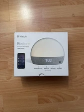 Hatch Restore 2 Sunrise Alarm Clock White and Grey. With Box & Instructions
