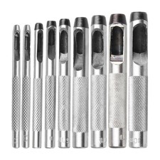 Leather Craft Tools 9PCS Hollow Punch Set in Multiple Sizes up to 10mm