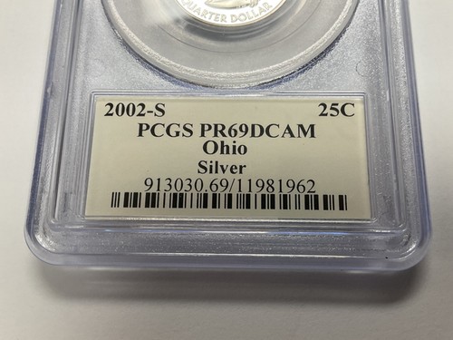 2002 S Ohio Quarter PCGS PR69 DCAM 90% Silver 25C - Picture 2 of 9