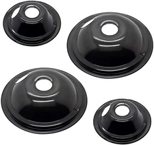Range Cooktop Porcelain Drip Pans Set WB31M20 and WB31M19 for GE Kenmore 4 Pack