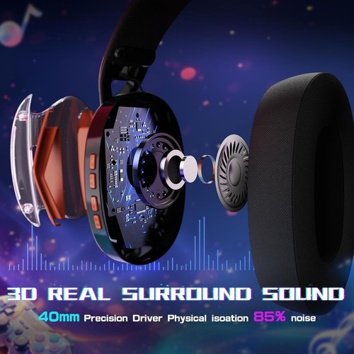 ATTACK SHARK L90 Flodable Ultra-Light Wireless Gaming Headset, BT/2.4Ghz/Wired - Picture 17 of 27