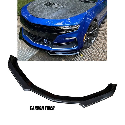 For Camaro SS 16-2021 / LS LT RS 19-2021 Carbon Black Front Bumper Lip Splitter - Picture 7 of 21