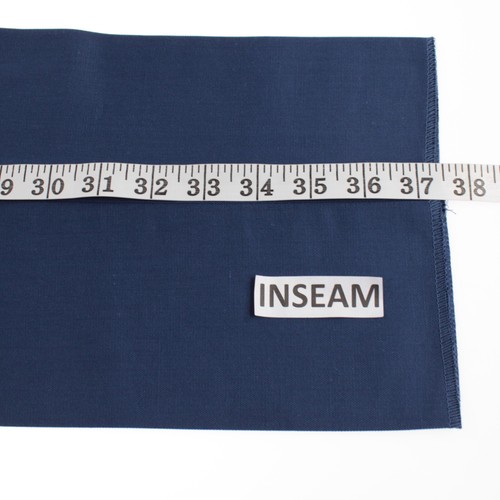 PT01 NWT Flat Front Casual / Dress Pants Size 54 38 US Solid Blue Wool / Linen - Picture 9 of 11