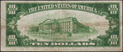 Fr.2000-G* 1928B Chicago $10 Federal Reserve Star Note VF - Picture 2 of 2