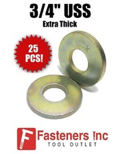 (Qty 25) 3/4" Extra Thick Flat Washers USS Grade 8 Hardened Washer MCX MilCarb