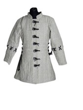 Thick Long Medieval Padded Play Movie Armor Full Sleeve White