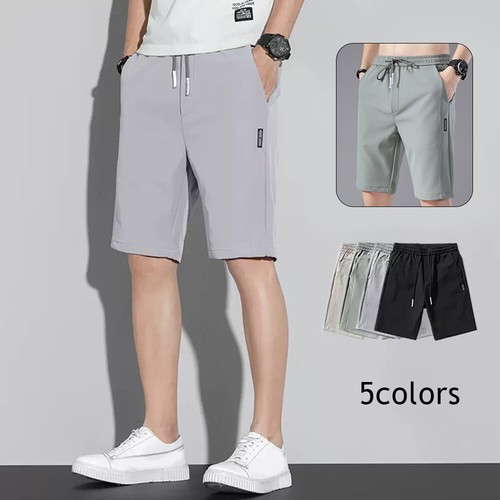 Short Cargo Chino Décontracté Pour Hommes Taille Élastique Poches Avec ~ - Imagen 4 de 23