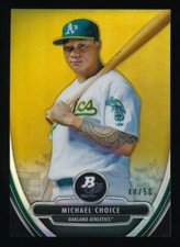 2013 Bowman Platinum MICHAEL CHOICE Chrome Prospects Gold Refractor /50 *A's*