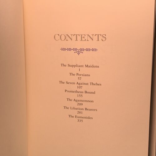 Franklin Library: Complete Plays By Aeschylus & Editor’s Notes Great Books Mint - Imagen 10 de 12