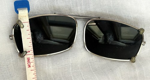 Vintage Clip On Sunglasses Spring Adjustable Glasses Silver/Gold Frames LOT OF 3 - Picture 15 of 24